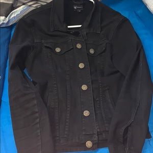 Black Denim Jean Jacket.